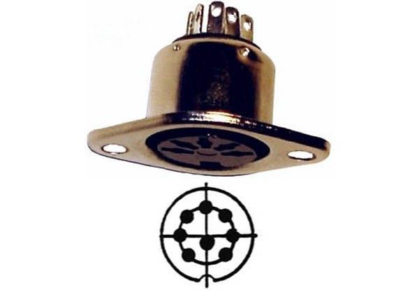 DIN-Einbaubuchse MAB 8SN 2-Loch 8-Pol 270 Grad