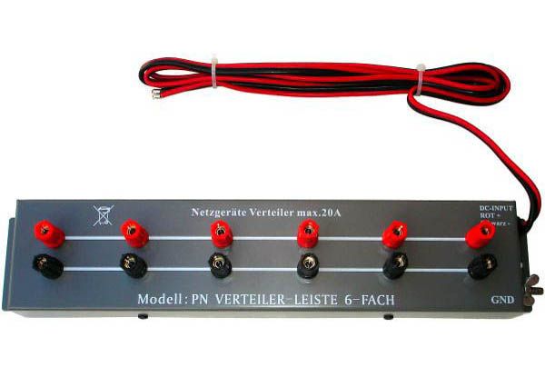 Netzgeräte-Verteilerleiste 6-fach (max. 20 Ampere)