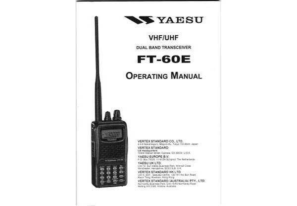 Yaesu FT-60E - Operating Manual english