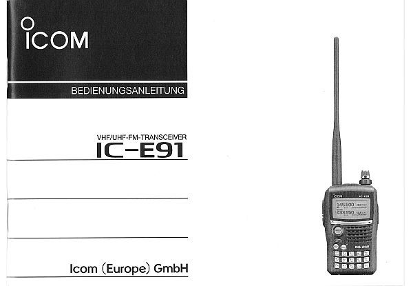 Icom IC-E91 - Bedienungsanleitung deutsch
