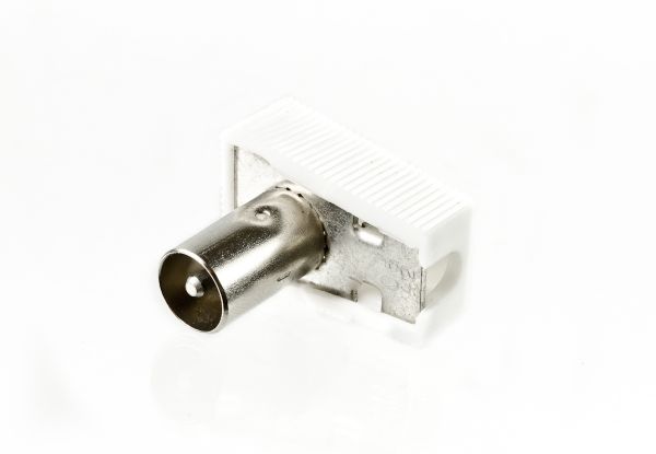 BK-Koax IEC TV-Antennen-Winkelstecker lötbar