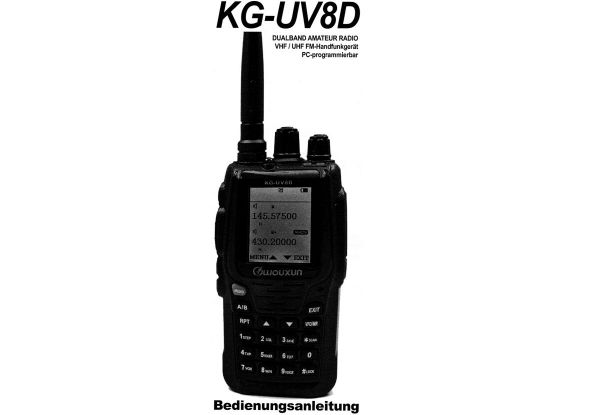 Wouxun KG-UV8D - Bedienungsanleitung deutsch