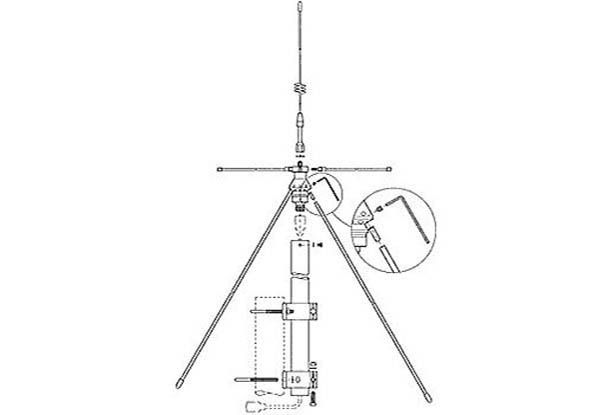 Sirio SD 2000 UHF Discone-Antenne (6m/2m/70cm/23cm)