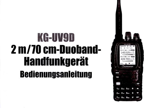 Wouxun KG-UV9D - Bedienungsanleitung deutsch