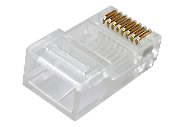 RJ-45 8P8C 8-Pin Western-Modular-Stecker flach