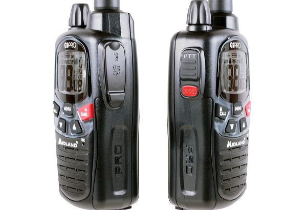 Midland G9 Pro - LPD PMR 446 16 Kanal Handfunkgerät, Tischlader, Akkus