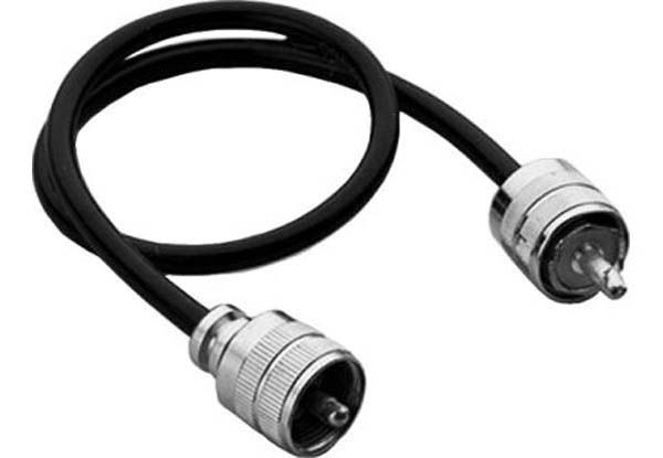 RG-58 - PL-PL-Kabel schwarz kurz