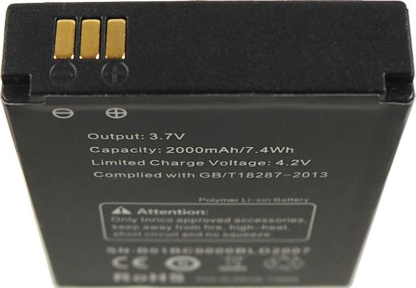 INRICO Li-Ion Akku 2000mAh 3,7V für Bluetooth Lautsprechermikrofon