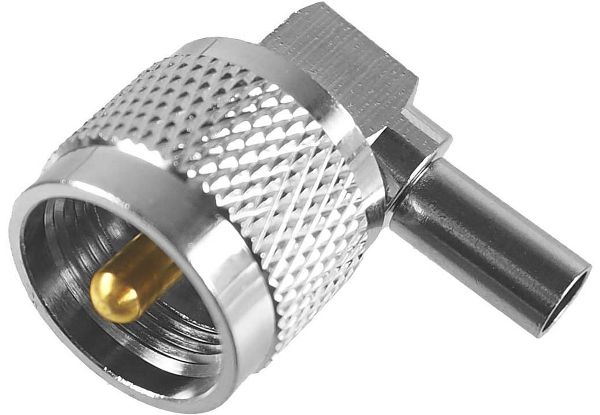 PL-259/6mm PL-Winkelstecker Crimp