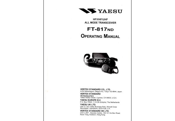 Yaesu FT-817 - Bedienungsanleitung - Operating Manual english