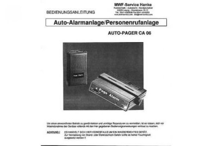 CA-6 Page Alarm - Bedienungsanleitung deutsch