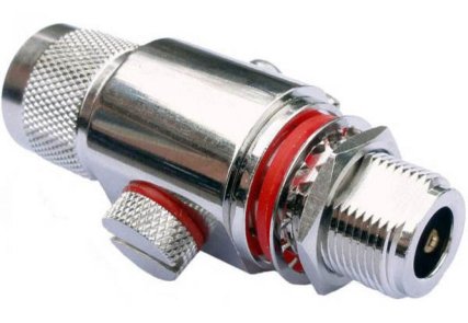 N-Blitzschutz-Adapter N-Stecker/N-Buchse max. 6 GHz
