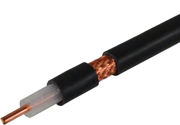 AIRCOM PLUS - Koaxkabel schwarz, doppelt geschirmt