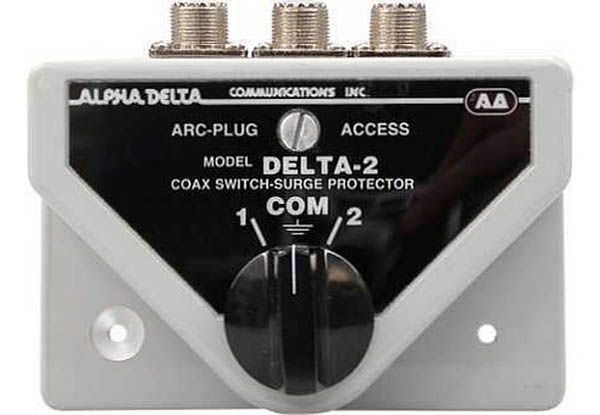 AlphaDelta-2PL Antennenschalter 2-fach, Blitzschutzpatrone