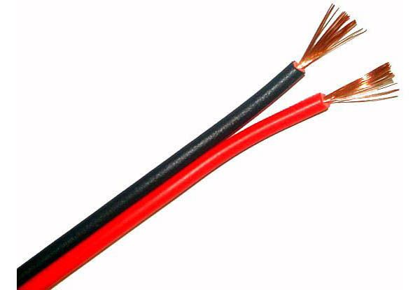 Kabel 2-adrig 0,75 mm2 flexibel rot-schwarz