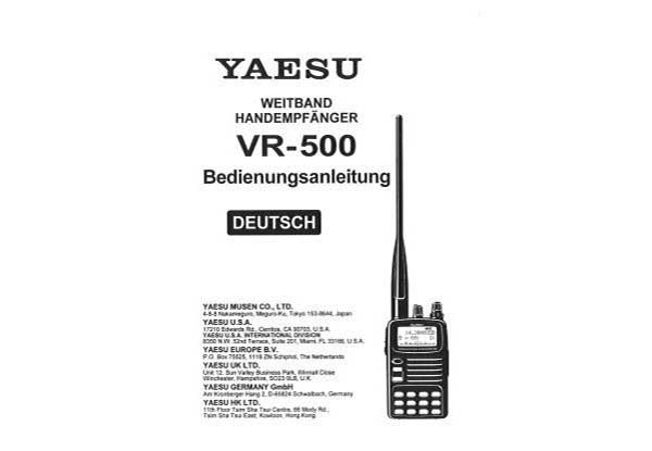 Yaesu VR-500 - Bedienungsanleitung deutsch