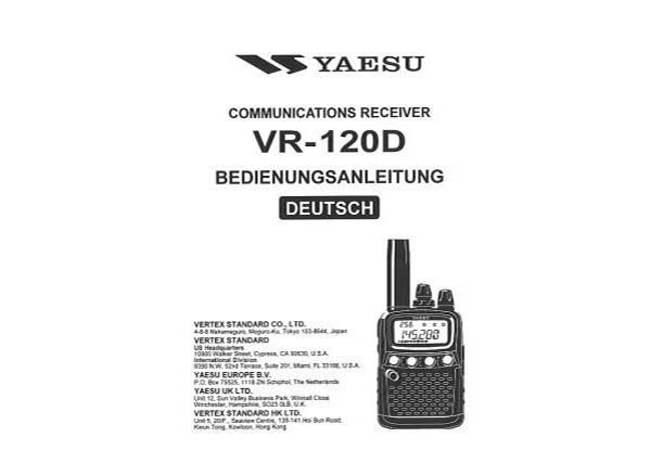 Yaesu VR-120 - Bedienungsanleitung deutsch