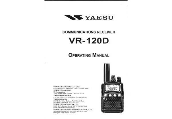 Yaesu VR-120 - Operating Manual english