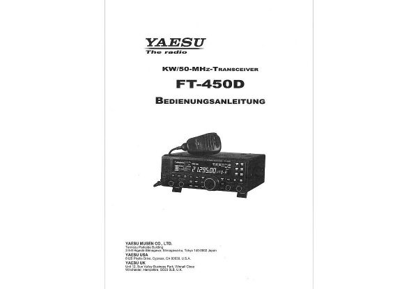 Yaesu FT-450 - Bedienungsanleitung deutsch