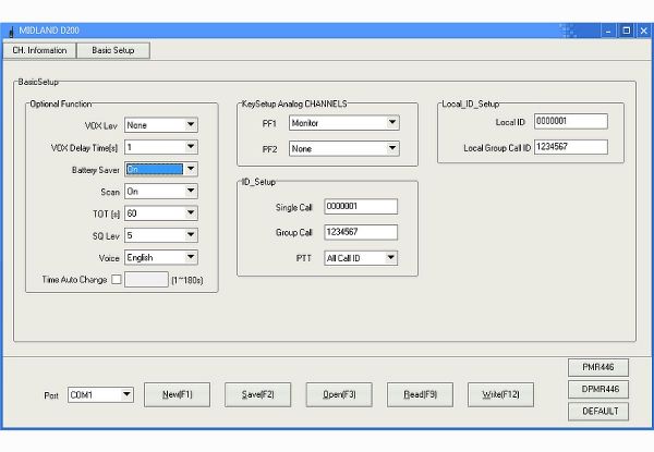 Programmierset Midland D200 PMR446/dPMR446 digital/analog