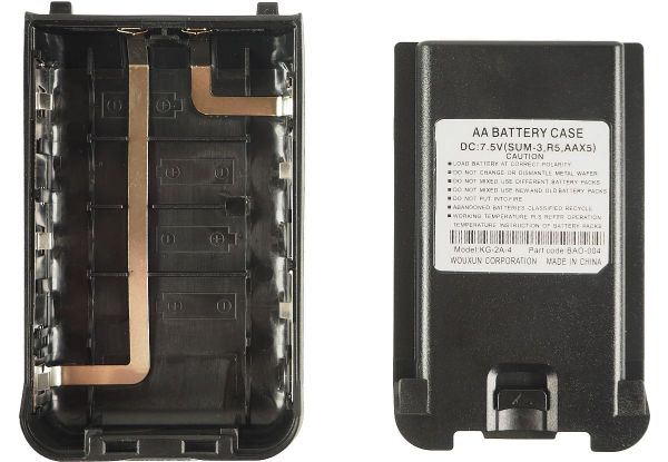 Batterieleergehäuse - 5x AA für Wouxun KG-UV8D + Midland CT890