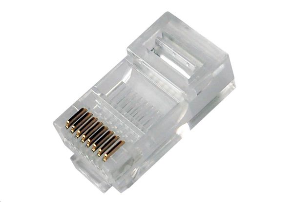 RJ-45 8P8C 8-Pin Western-Modular-Stecker rund