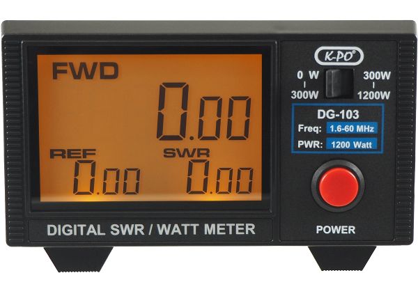 K-PO DG-103 - 1,6-60 MHz Digitales SWR/Watt-Meter