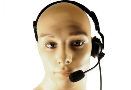 Leichtes Headset mit Kopfhörer ...