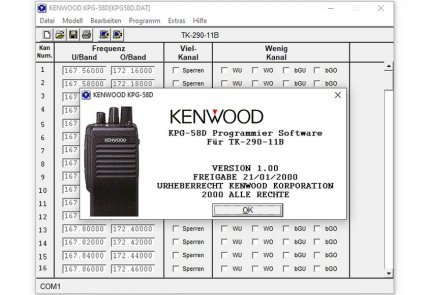 Kenwood KPG-58D Programmiersoftware